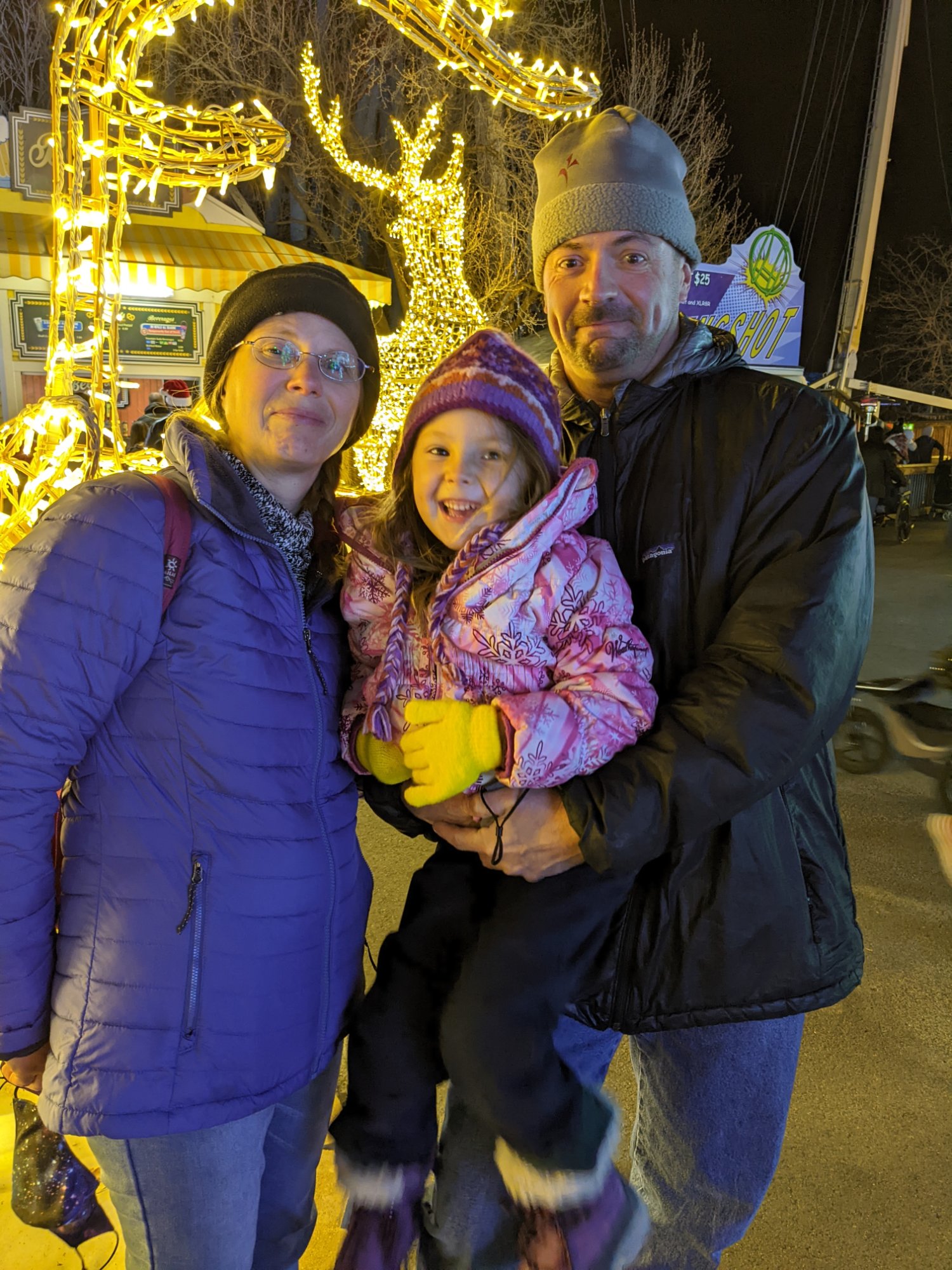 Matt and family at Christmas lights